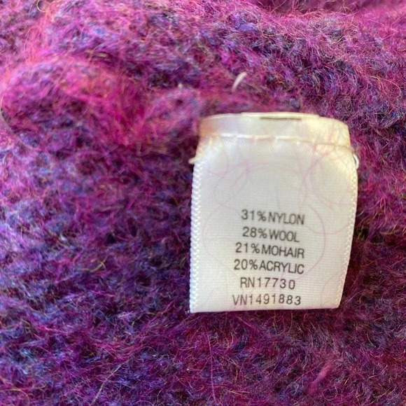 Wool Mohair Nylon Blend Sweater Women Size S/M - Picture 4 of 4